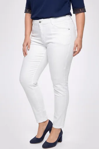 Bílé slim fit džíny