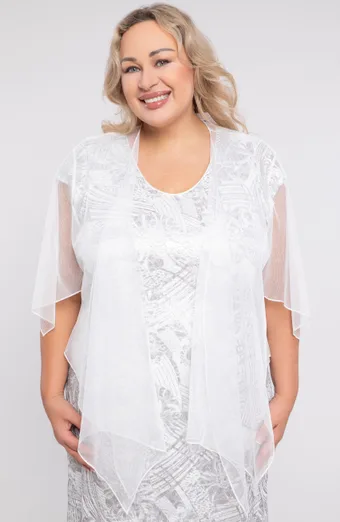 Bílé šifonové bolero