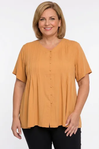 Žlutá halenka na knoflíky