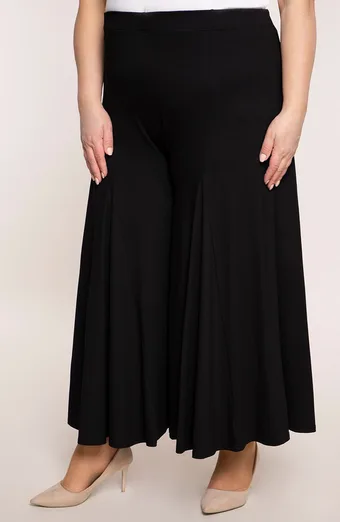Černé pletené culottes