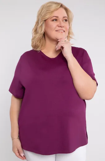 Fialová pletená halenka
