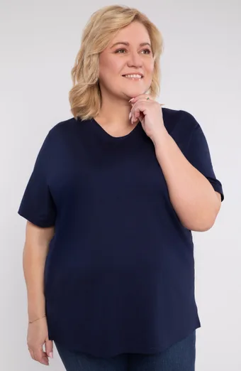 Námořnická modrá pletená halenka