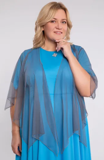 Šedé šifonové bolero