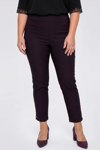 Fialové kalhoty s vysokým pasem