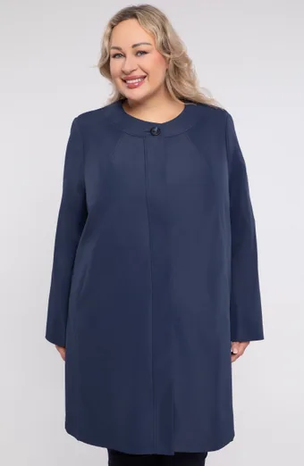 Elegantní tmavě modrý kabát
