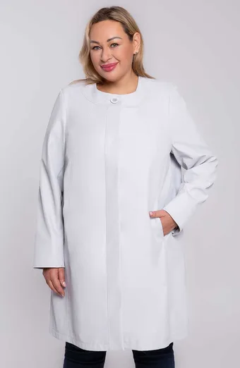 Elegantní světle šedý kabát