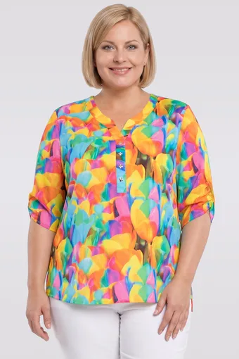 Halenka s barevnými tulipány