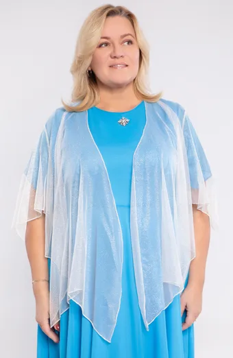 Béžové bolero se zlatými ozdobami