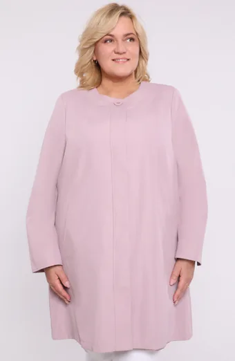 Elegantní růžový kabát