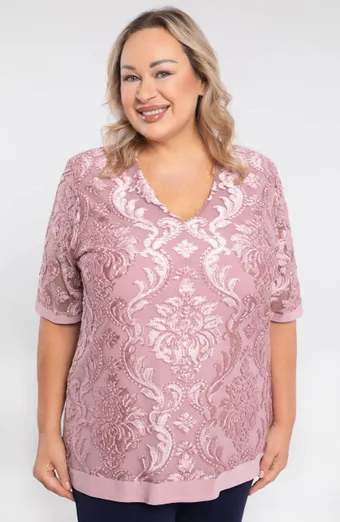 Elegantní růžová halenka