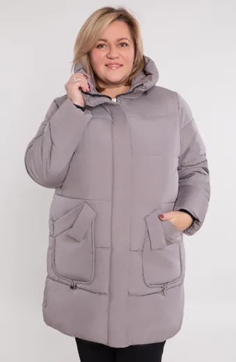 Šedá zimní bunda