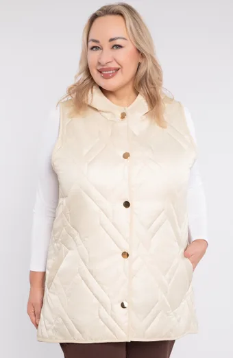 Béžová prošívaná vesta