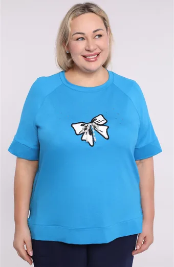 Modrá halenka s aplikací