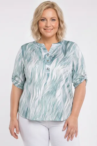 Zelená halenka se vzorem