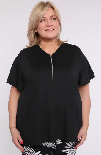 Černá halenka se zipem
