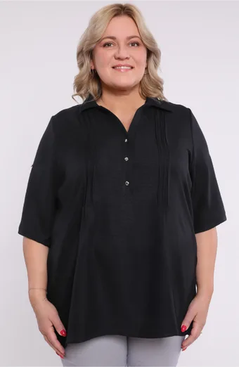 Černá halenka na knoflíky