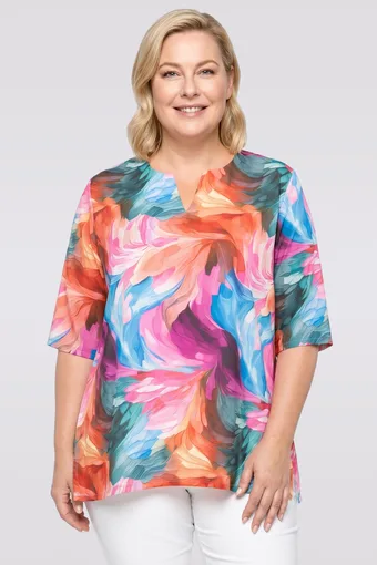 Oranžová vzorovaná halenka