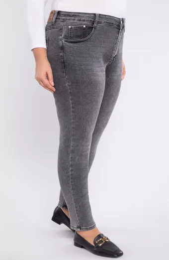 Tmavě šedé slim fit džíny