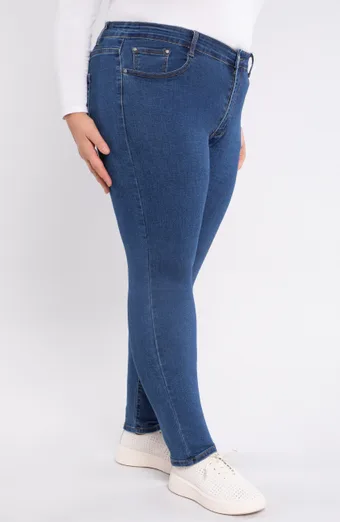 Modré džíny slim leg