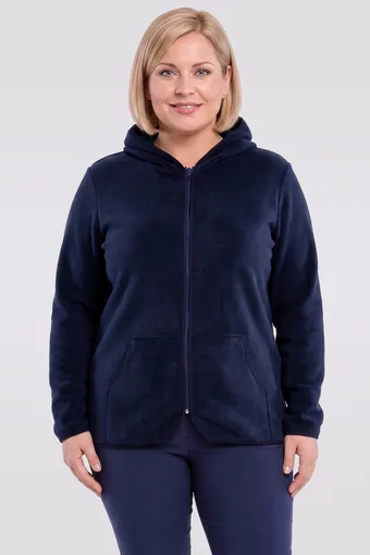 Jednoduchá tmavě modrá fleecová mikina