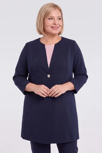 Elegantní tmavě modrý kabát